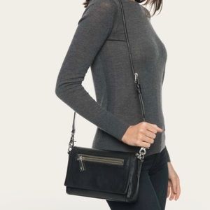 FRYE Black Lena Chain-Strap Leather Crossbody Bag NWOT